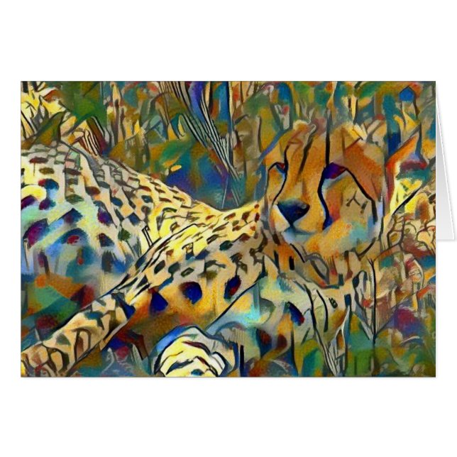 Cheetah i afrika OBS kort (Framsidan Horizontal)