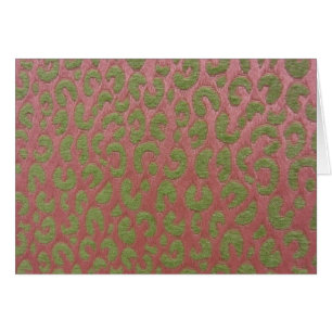 Cheetah i Rosa och Grönt Hälsningskort