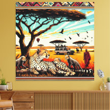 cheetah i serengeti canvas wall ram