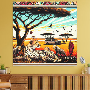 cheetah i serengeti canvas wall ram