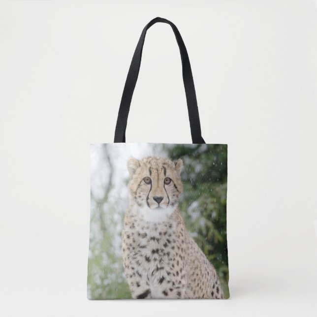 Cheetah i Snö Tygkasse (Framsida)