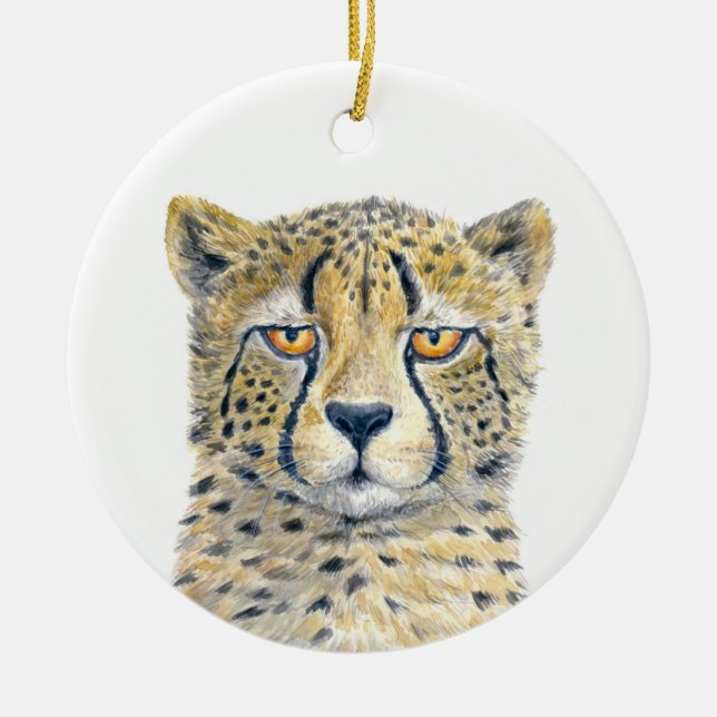 Cheetah Julgransprydnad Keramik (Framsidan)