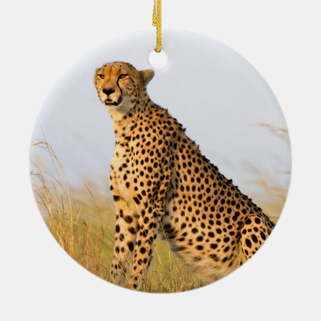 Cheetah Julgransprydnad Keramik (Baksidan)