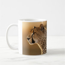 Cheetah-kaffet mugg afrikanskt djurliv, stor katt