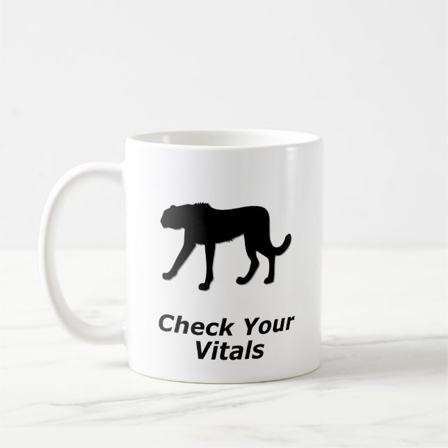 Cheetah kolla dina vitaler kaffemugg (Vänster)