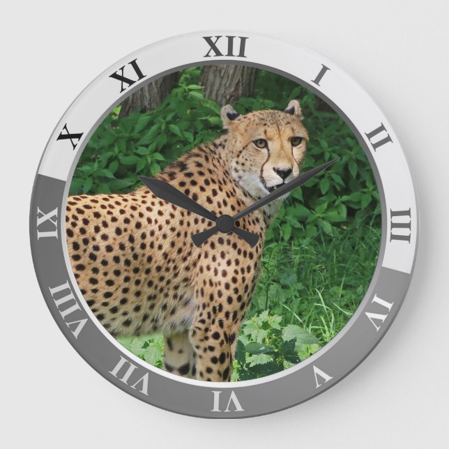Cheetah Large Clock Stor Klocka (Framsida)