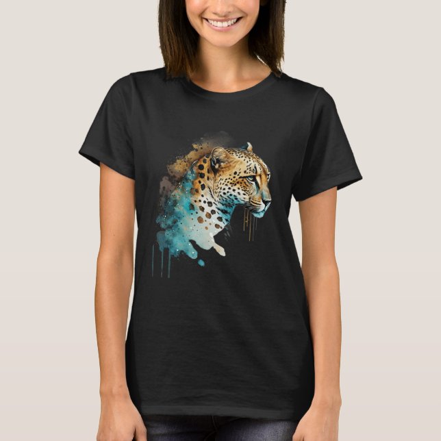 Cheetah Leopard Big Cat Panther Safari Trip Wildli T Shirt (Framsida)