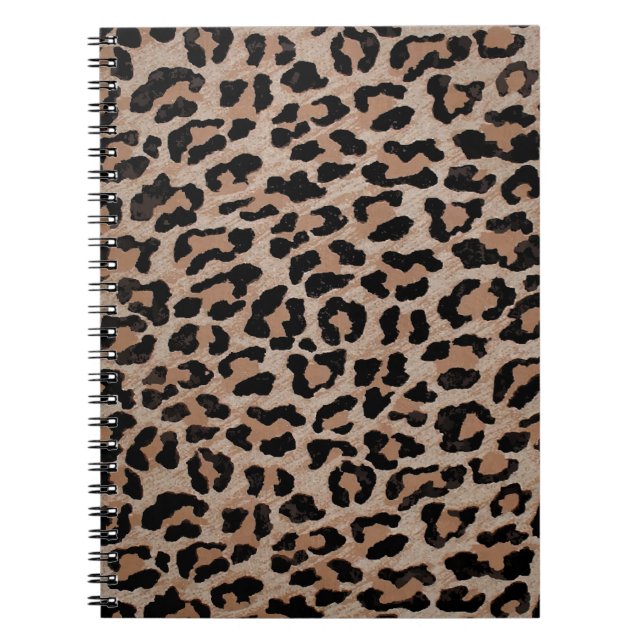 cheetah leopard print anteckningsbok (Framsidan)
