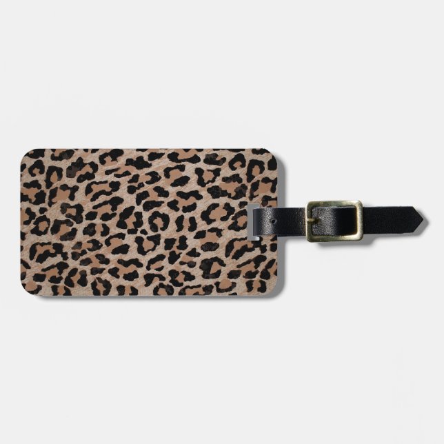cheetah leopard print bagagebricka (Horisontell Framsida)