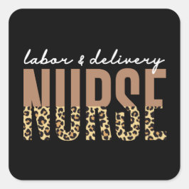 Cheetah leopard print fyrkantigt klistermärke