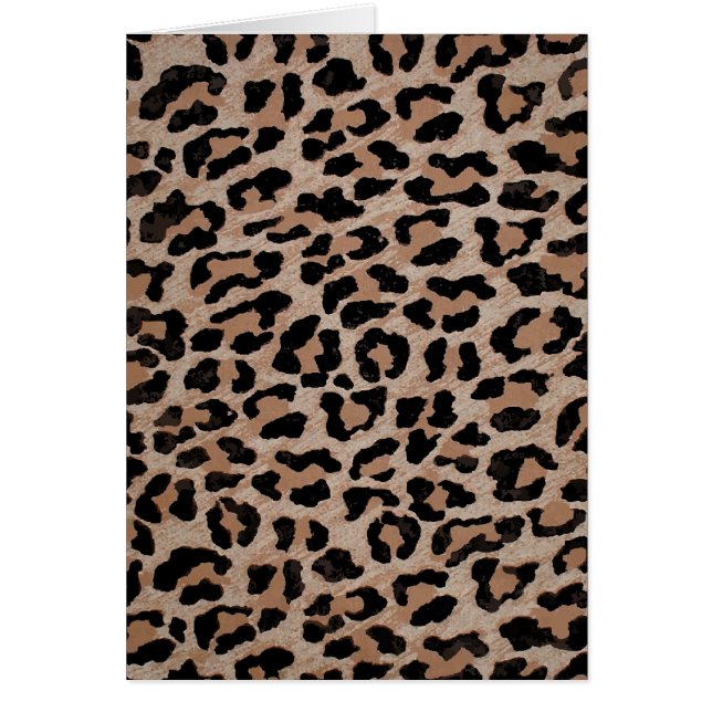 cheetah leopard print hälsningskort (Framsidan)
