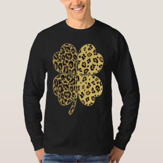 Cheetah Leopard Print Shamrock St Patricks Day Luc T Shirt