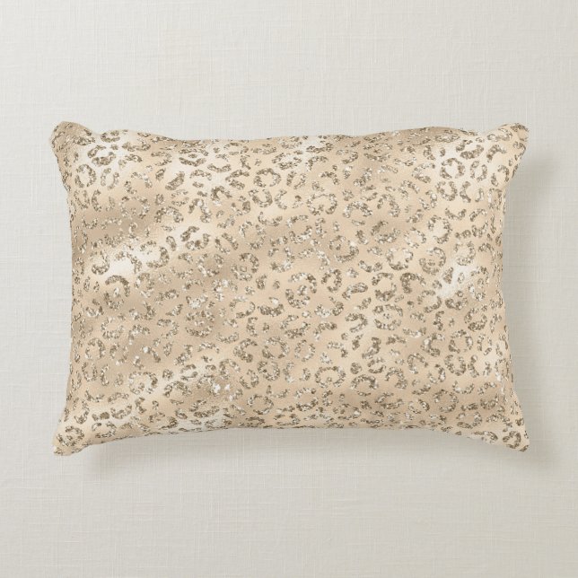 Cheetah Leopard Skin Print Mönster Animal Prydnadskudde (Framsidan)