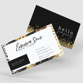 Cheetah Leopard Skriv ut Hej Gorgous Elegant Visitkort