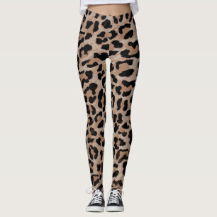 Cheetah leopard, tryckta strängar leggings