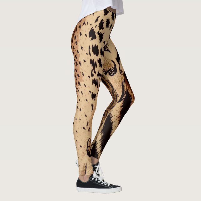 Cheetah Leopard Zebra och Tiger Animal Print Leggings (Höger)