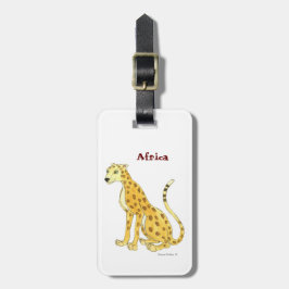 Cheetah Luggage Tag Bagagebricka