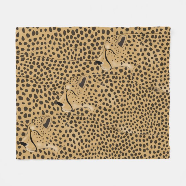 Cheetah Medel Fleece Blanket (Framsidan (Horisontell))