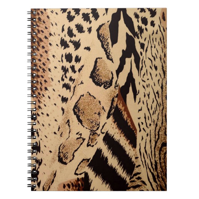 Cheetah Mönster Anteckningsbok Med Spiral (Framsidan)