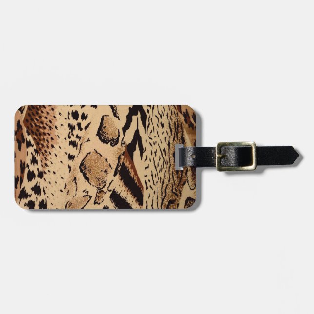Cheetah Mönster Bagagebricka (Horisontell Framsida)