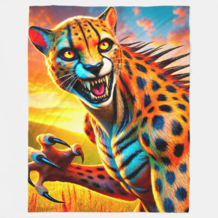 Cheetah Monster Fleecefilt
