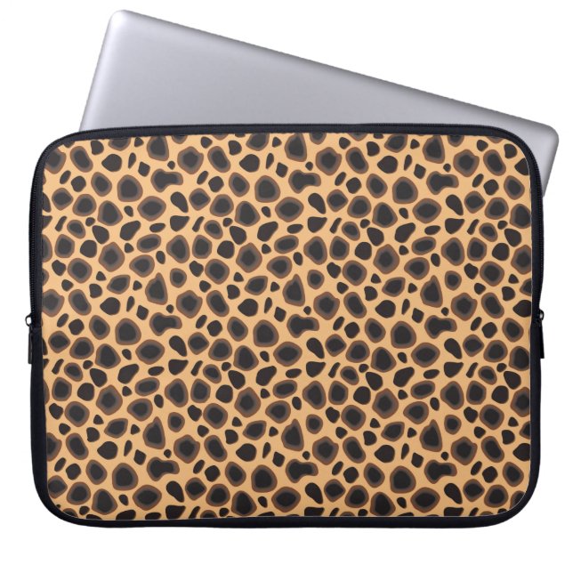 Cheetah Mönster Laptop Sleeve (Framsidan)