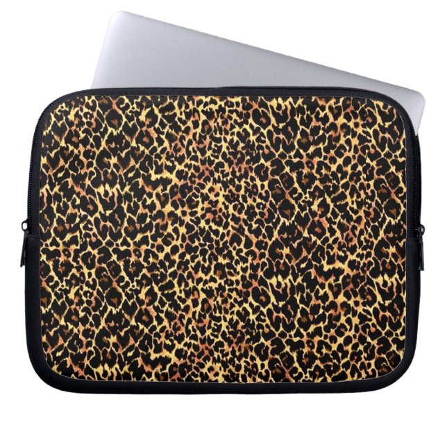 Cheetah Mönster Laptop Sleeve (Framsidan)