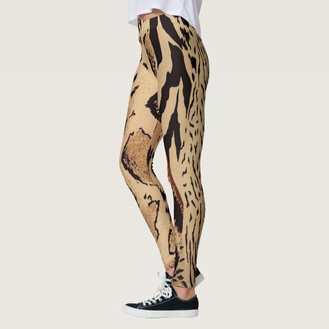 Cheetah Mönster Leggings (Vänster)