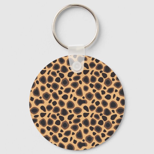 Cheetah Mönster Nyckelring (Framsida)