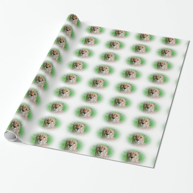 Cheetah Mönster Presentpapper (Utrullad)