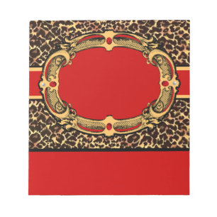 Cheetah Mönster Red Label Anteckningsblock