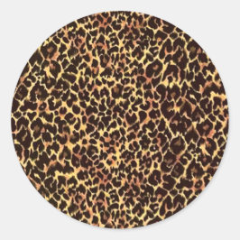 Cheetah Mönster Runt Klistermärke