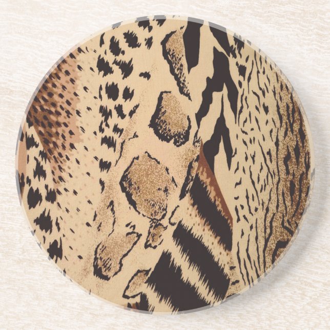 Cheetah Mönster Underlägg Sandsten (Framsidan)