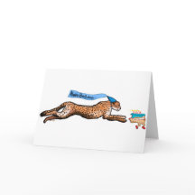 Cheetah och Kakaj-Tecknad, födelsedagskort