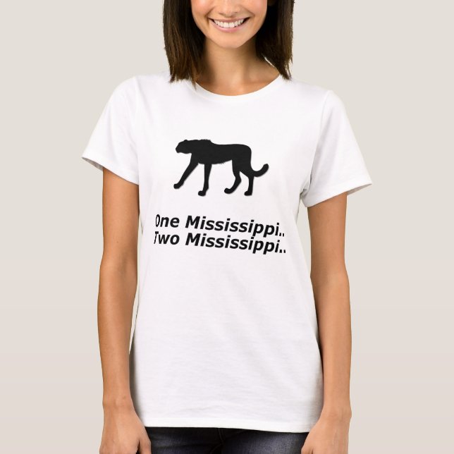 Cheetah One Mississippi Tee Shirt (Framsida)