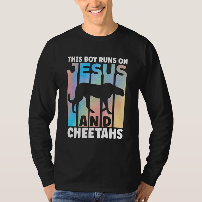 Cheetah Outfit for Cheetah Lovers Apparel for Boys T Shirt (Framsida)