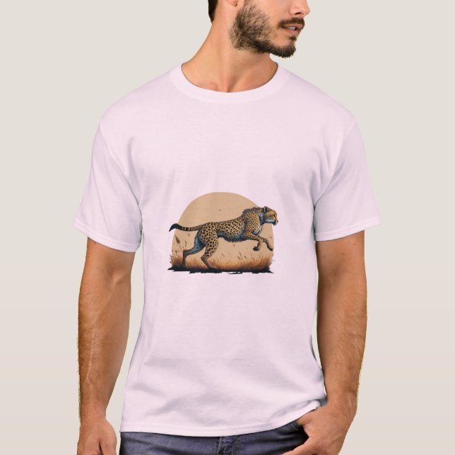Cheetah på Go "Gotta Springa Fast" "Sprint Supre T Shirt (Framsida)