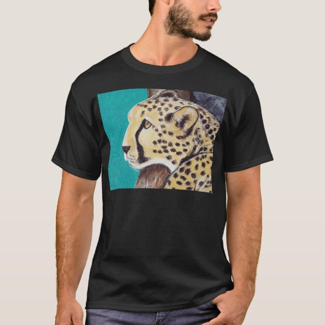 Cheetah Painting T Shirt (Framsida)