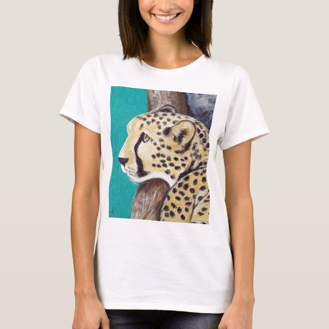 Cheetah Painting Tee Shirt (Framsida)