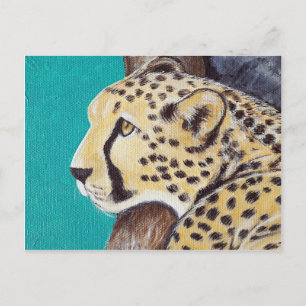 Cheetah Painting Vykort