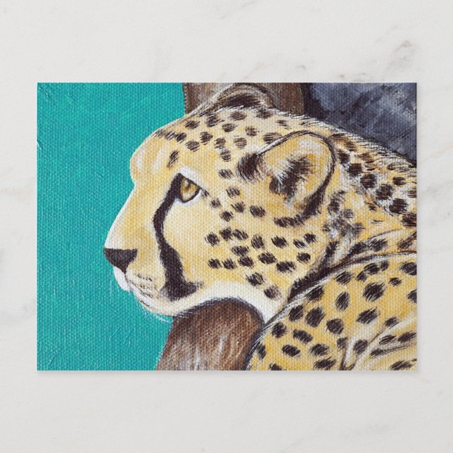 Cheetah Painting Vykort (Framsida)