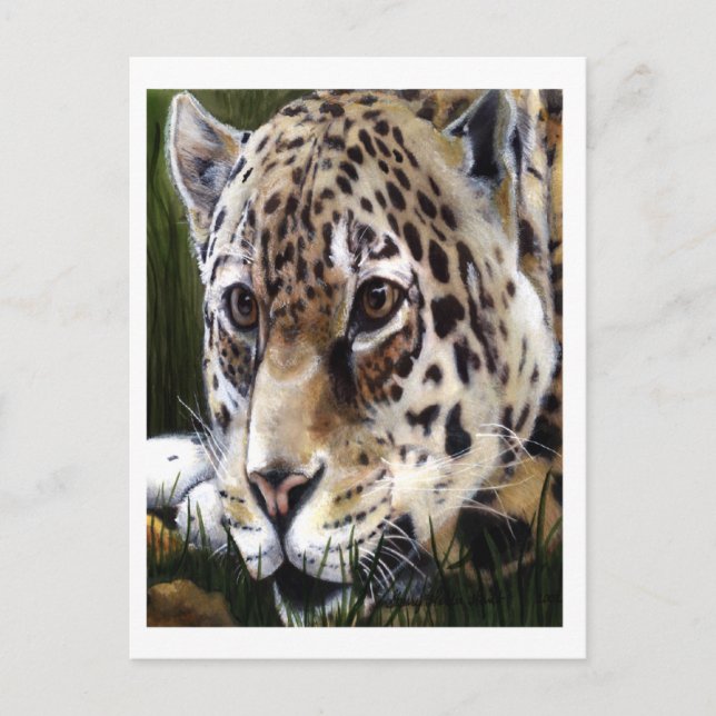 Cheetah Painting-vykort Vykort (Framsida)