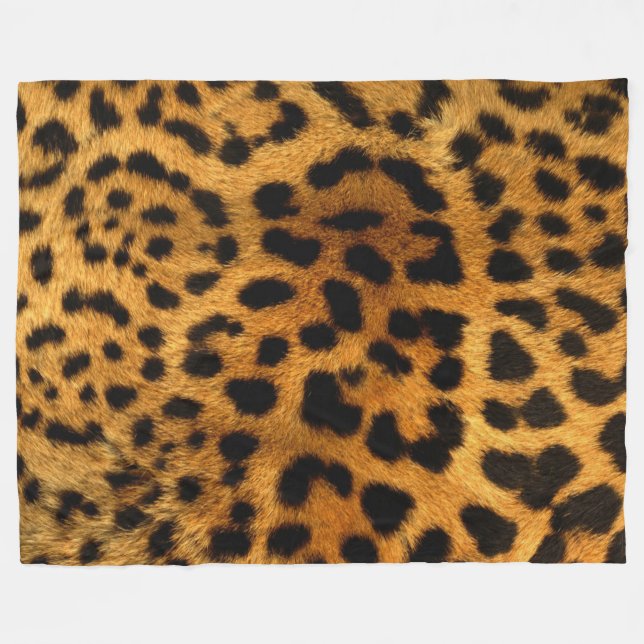 Cheetah Päls Mönster Fleece Blanket (Framsidan (Horisontell))