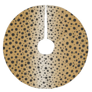 Cheetah Päls Realistic Exotic Animal Print Luxury Julgransmatta Borstad Polyester