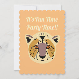 Cheetah Party-inbjudan, Födelsedagsfest, Inbjudningar