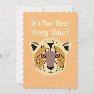 Cheetah Party-inbjudan, Födelsedagsfest, Inbjudningar