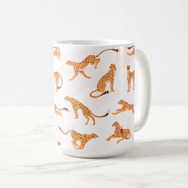 Cheetah Pattern Mug Kaffemugg (Framsida höger)