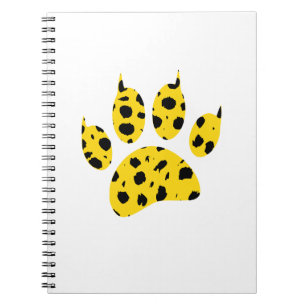 Cheetah Paw Skriv ut Anteckningsbok