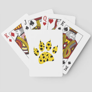 Cheetah Paw Skriv ut Casinokort