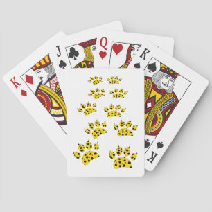 Cheetah Paw Skriv ut Casinokort